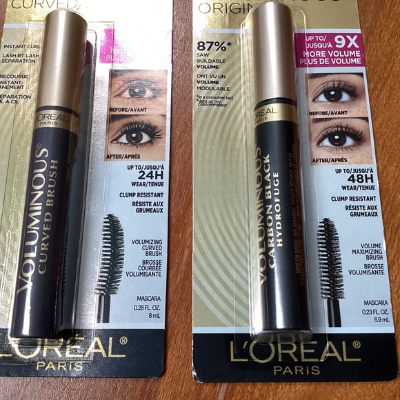 Loreal Paris Voluminous Original/Curved Mascara Bundle NEW - Picture 5 of 10